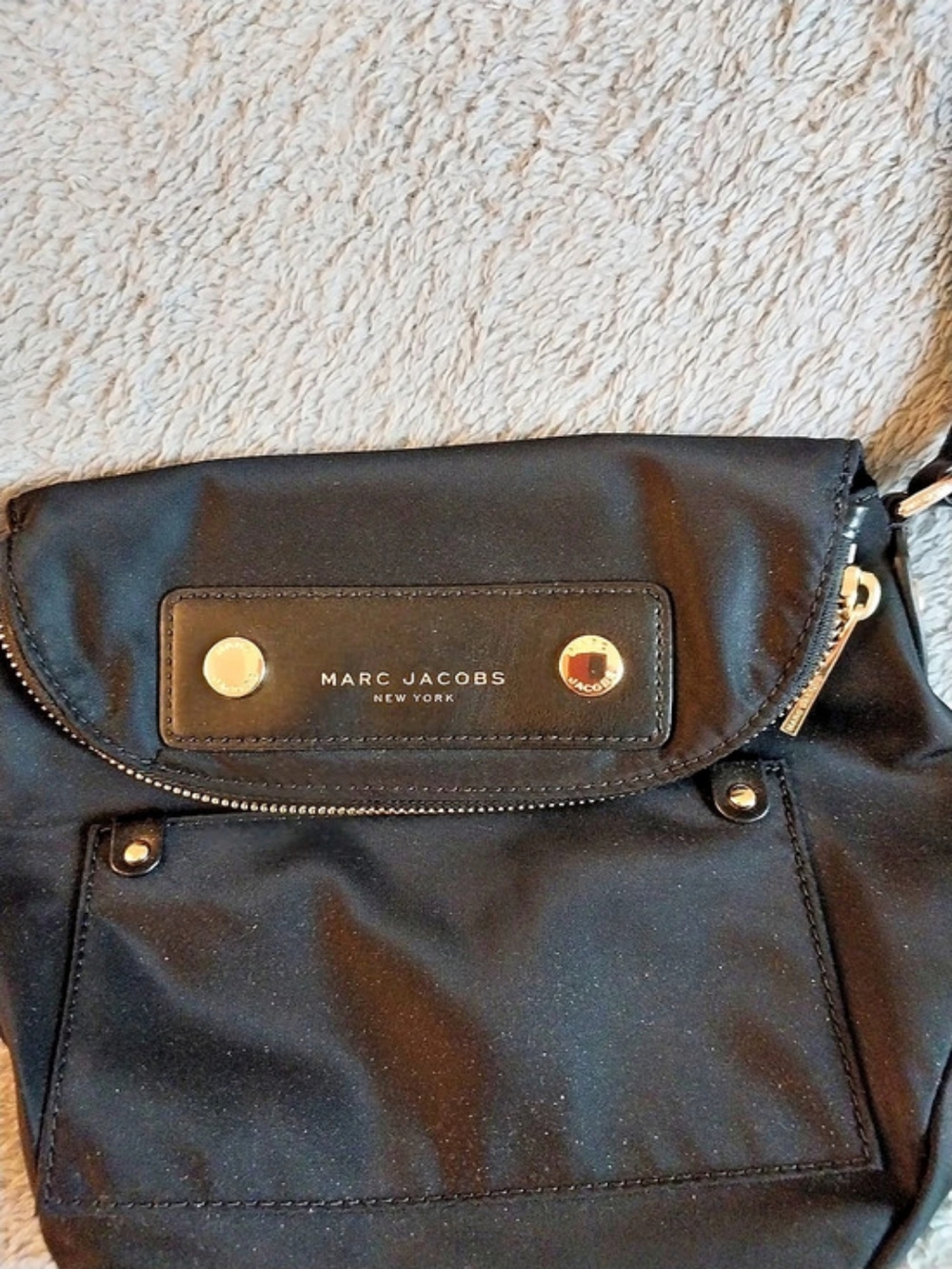 Marc Jacobs Preppy Nylon Mini Natasha Crossbody Bag Black - Picture 3 of 4